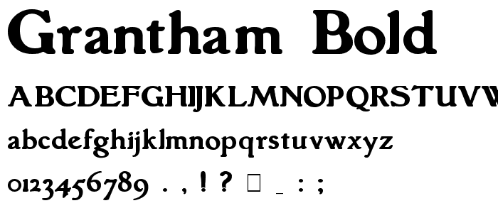 Grantham Bold font